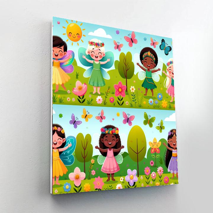 Garden Party With Fairies Numbered Painting Kits