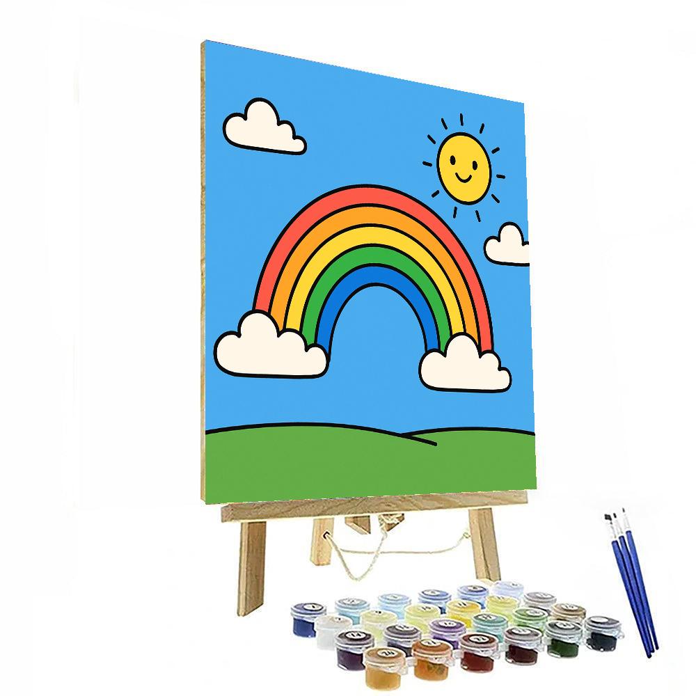 Bright Colorful Rainbow Numbered Painting Kits