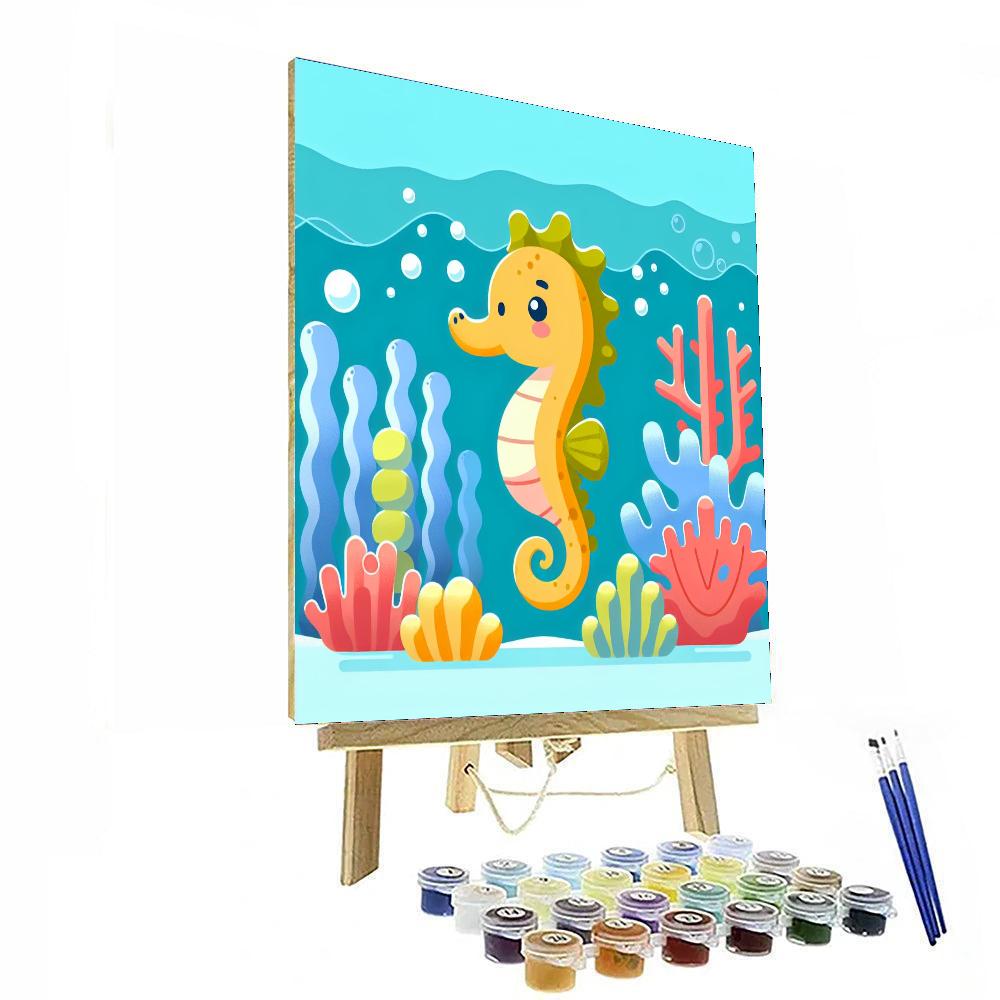 Serene Seahorses Numbered Painting Kits