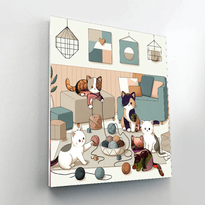 Cuddly Cat Caper Paint By Color