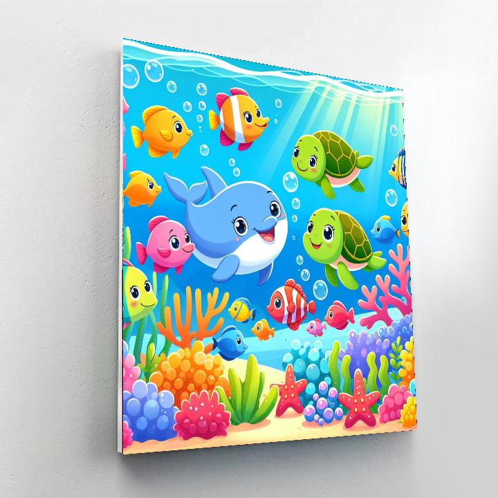 Joyful Ocean Exploration Paint By Numbers Art