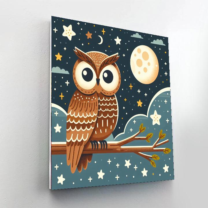 Gentle Night Owl Numbered Painting Kits