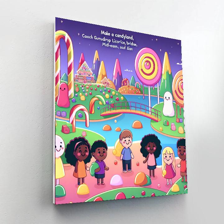 Magical Candyland Escape DIY Paint By Numbers