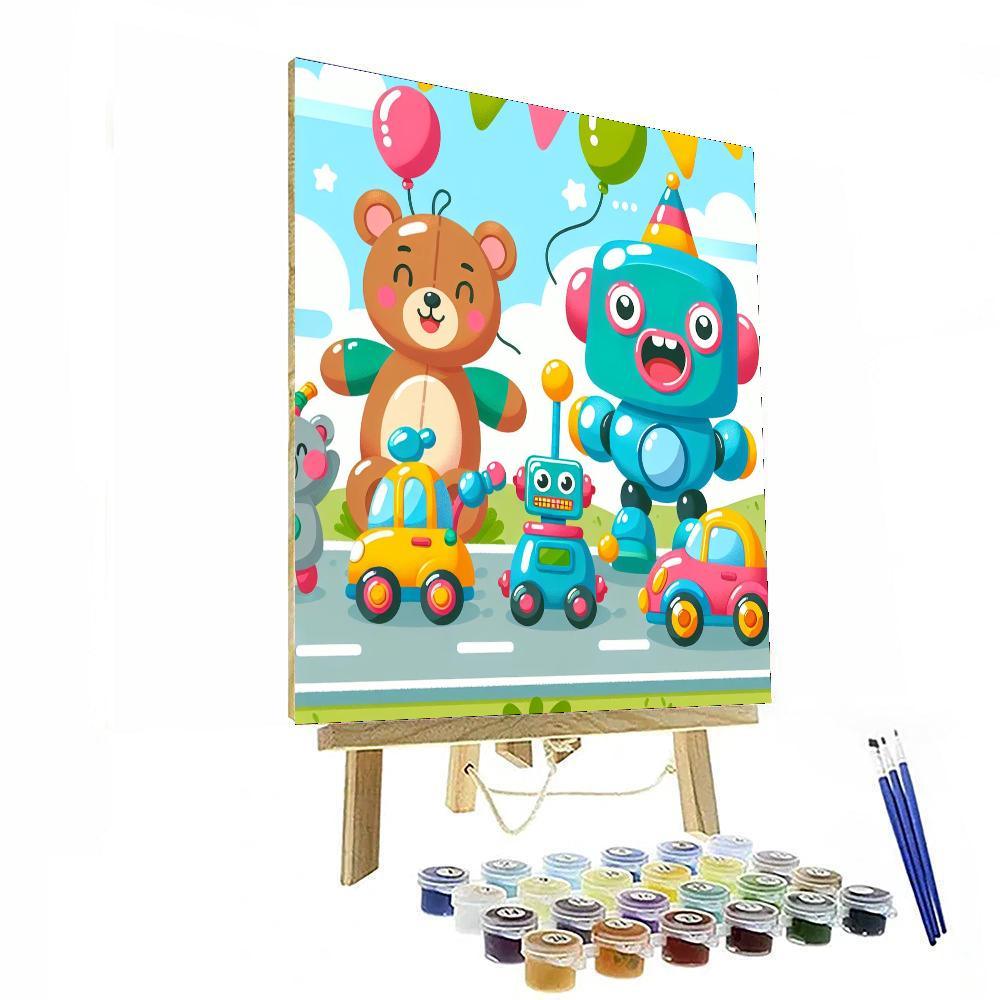 Whimsical Toy Parade Painting By Numbers Kit