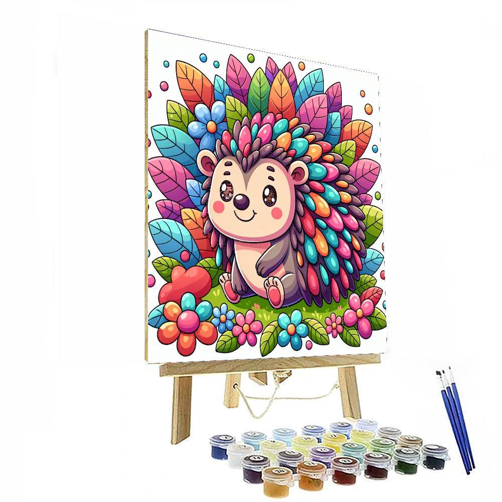Sweet Little Hedgehog Number Painting