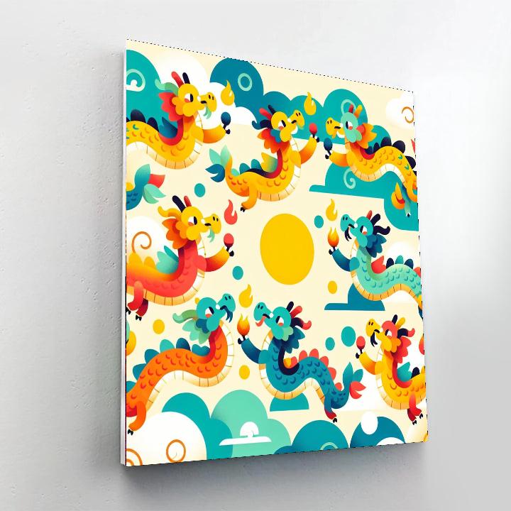 Dragon Dance Delight Paint By Numbers