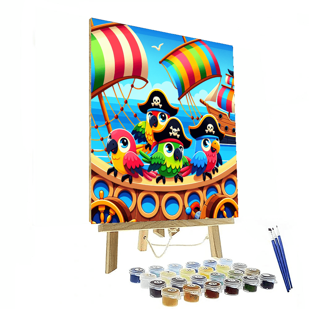 Pirate Parrot Party DIY Paint By Numbers
