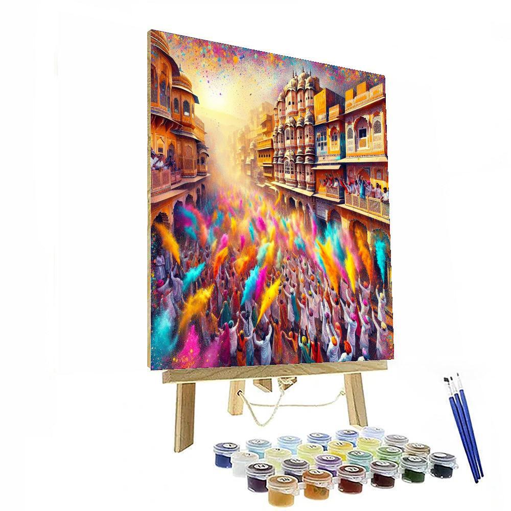 Festival Of Colors - Jaipur, India Paint By Numbers