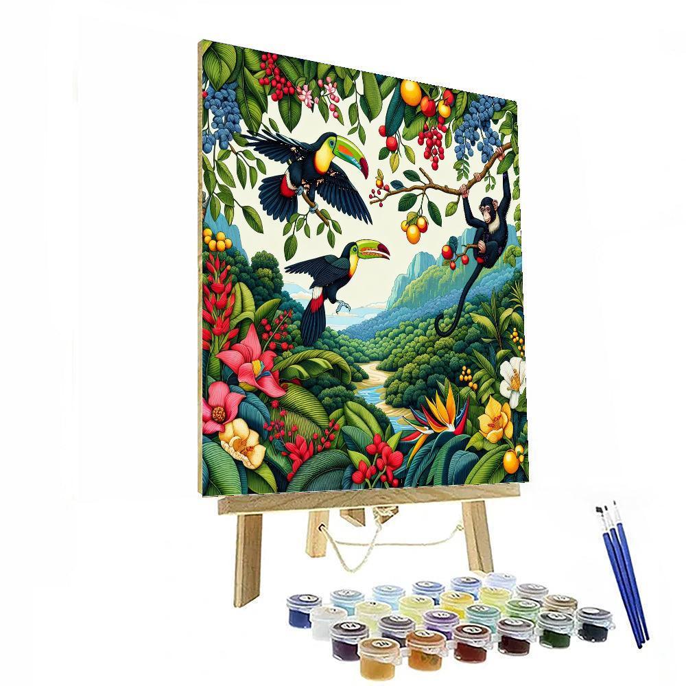 Radiant Jungle Escape Numbered Painting Kits