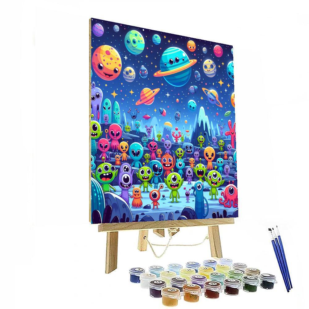 Alien Planet Explorers Paint By Numbers Art