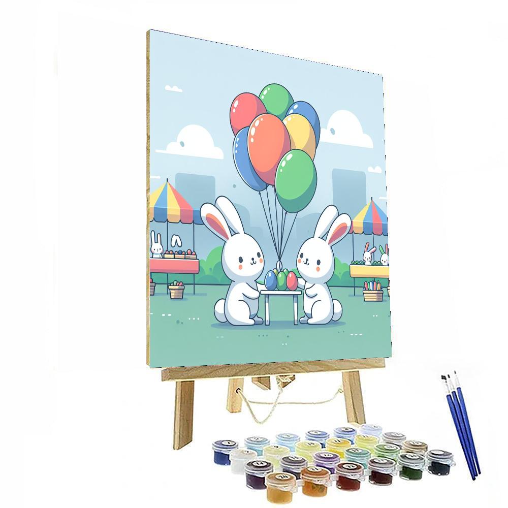 Bouncing Bunny Bazaar Number Painting