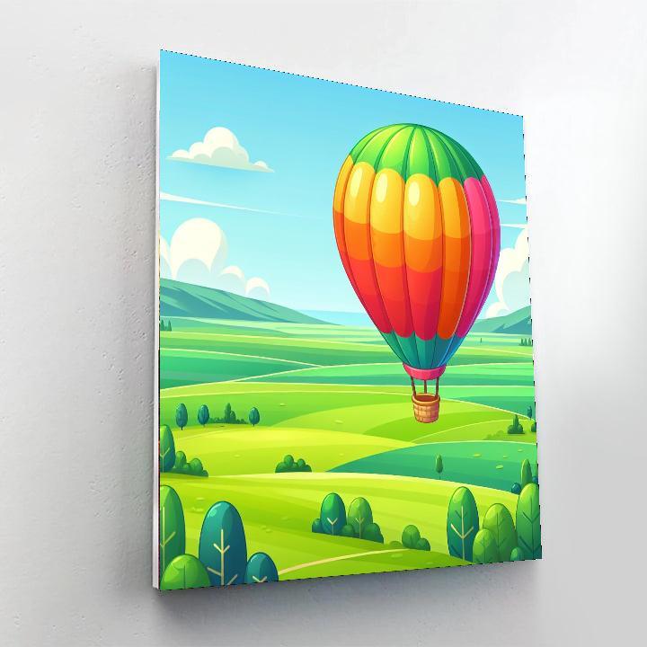 Ballooning Over Fields Paint By Number