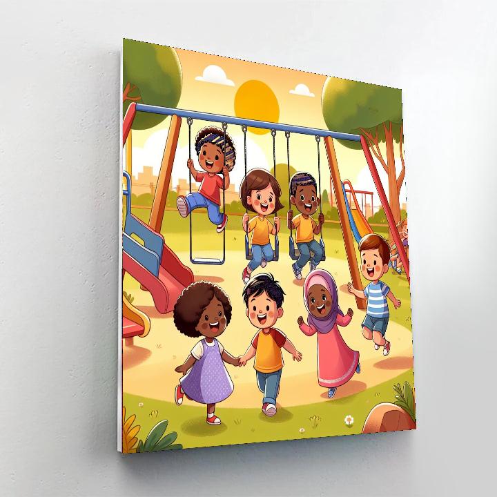 Adventure At The Playground Paint By Numbers Art