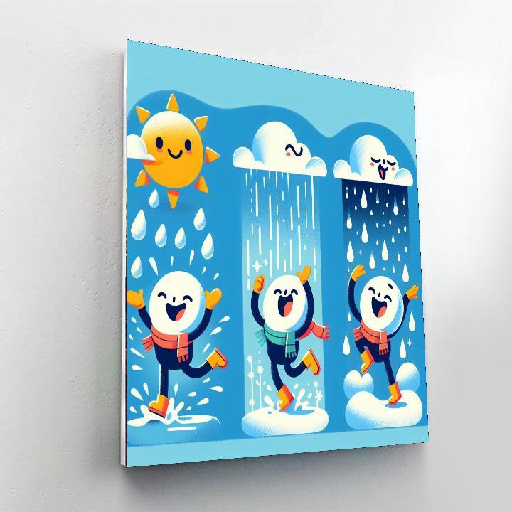 Playful Weather Friends Paint By Number