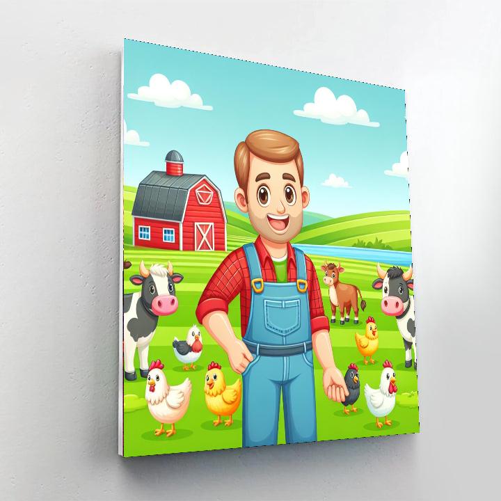 Bright Farm Fun Paint By Numbers Art