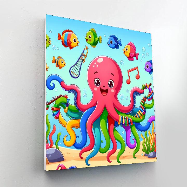 Friendly Octopus Orchestra Paint By Color