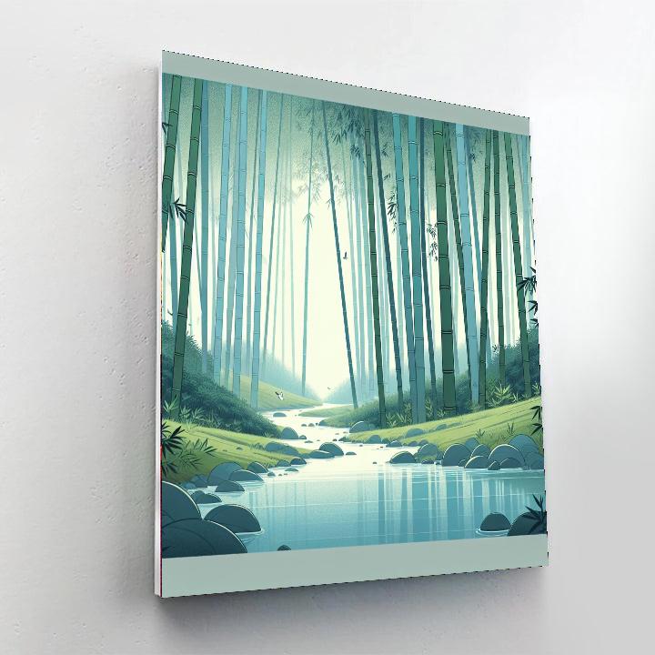 Peaceful Bamboo Forest Paint By Color