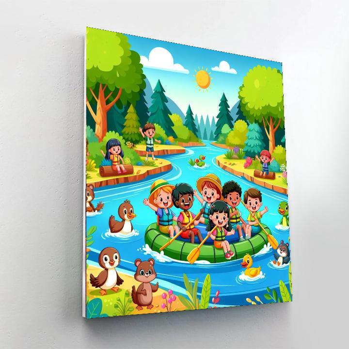Enchanted River Rafting Paint By Numbers
