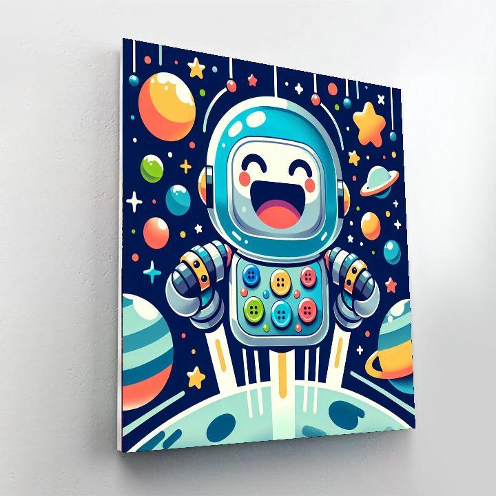 Silly Space Robot DIY Paint By Numbers