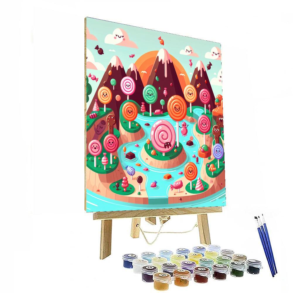 Fantasy Adventures On Candy Island Number Painting