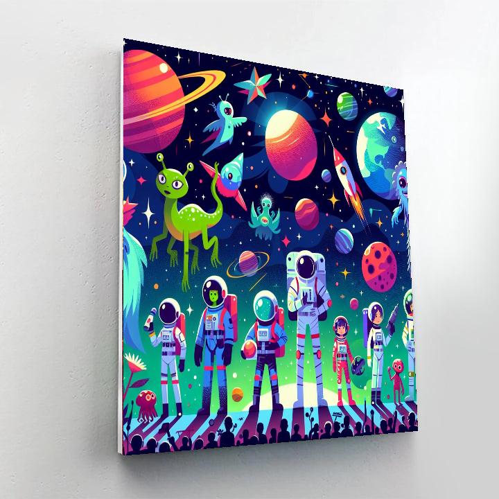 Starlit Space Safari Paint By Color