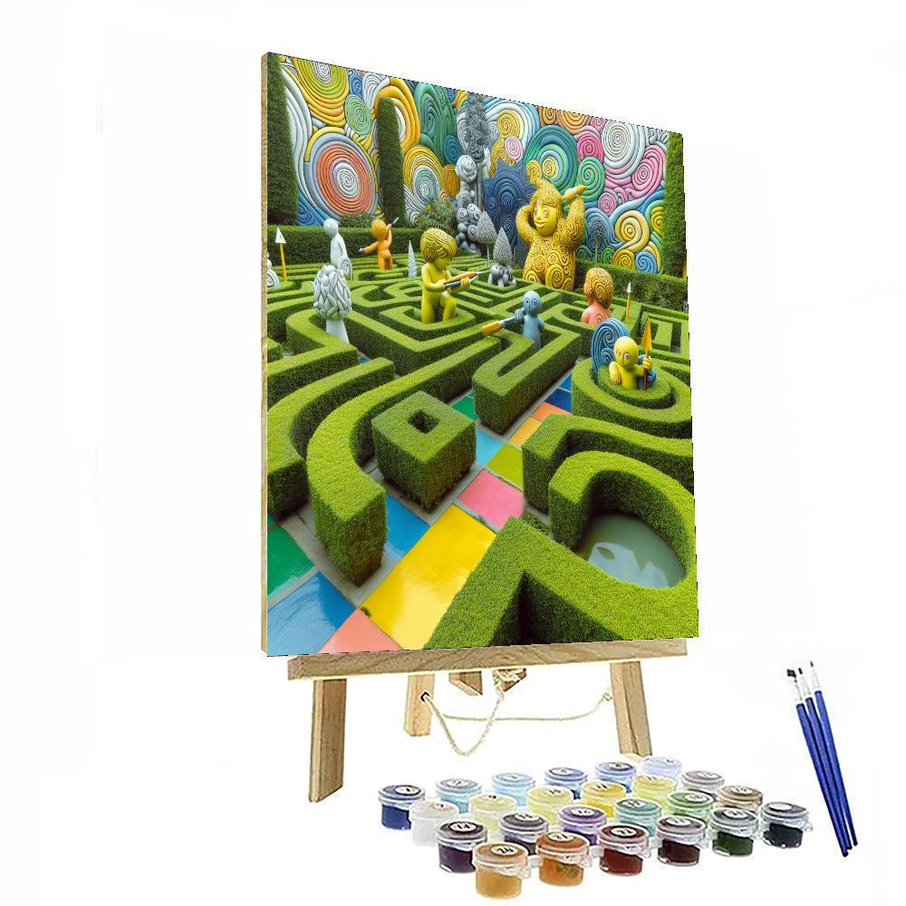 Intriguing Labyrinth Garden Paint By Color