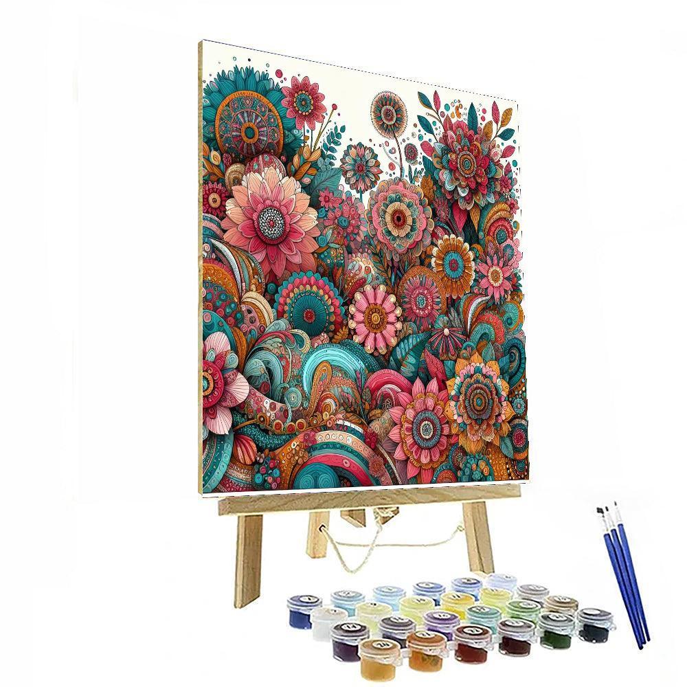 Bohemian Bloom Painting By Numbers Kit