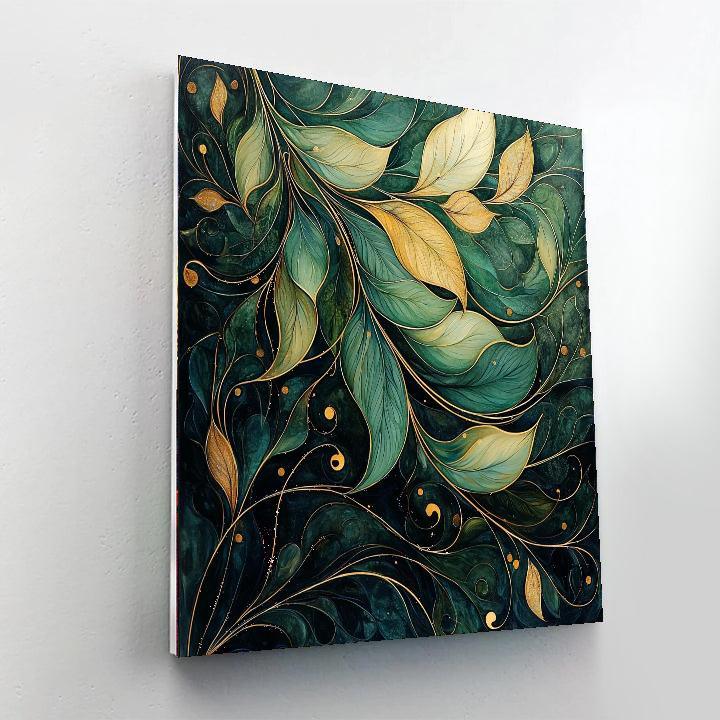 Alphonse Mucha Inspired Dance Of Leaves  Numbered Painting Kits