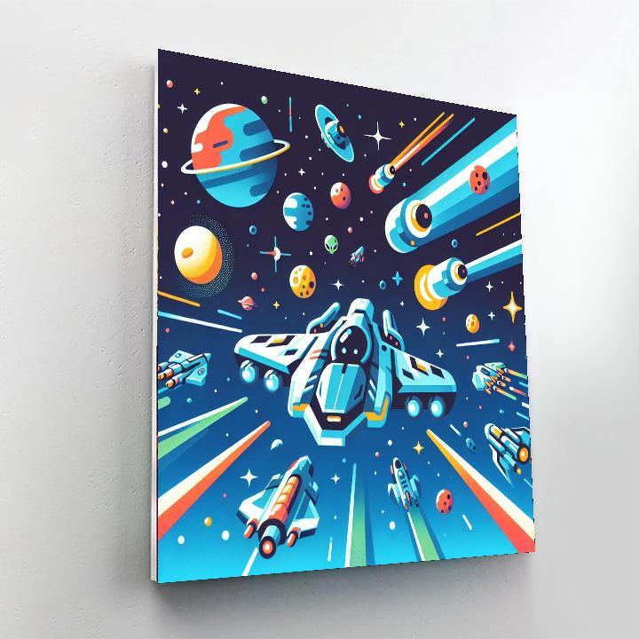 Space Invaders Showdown Numbered Painting Kits