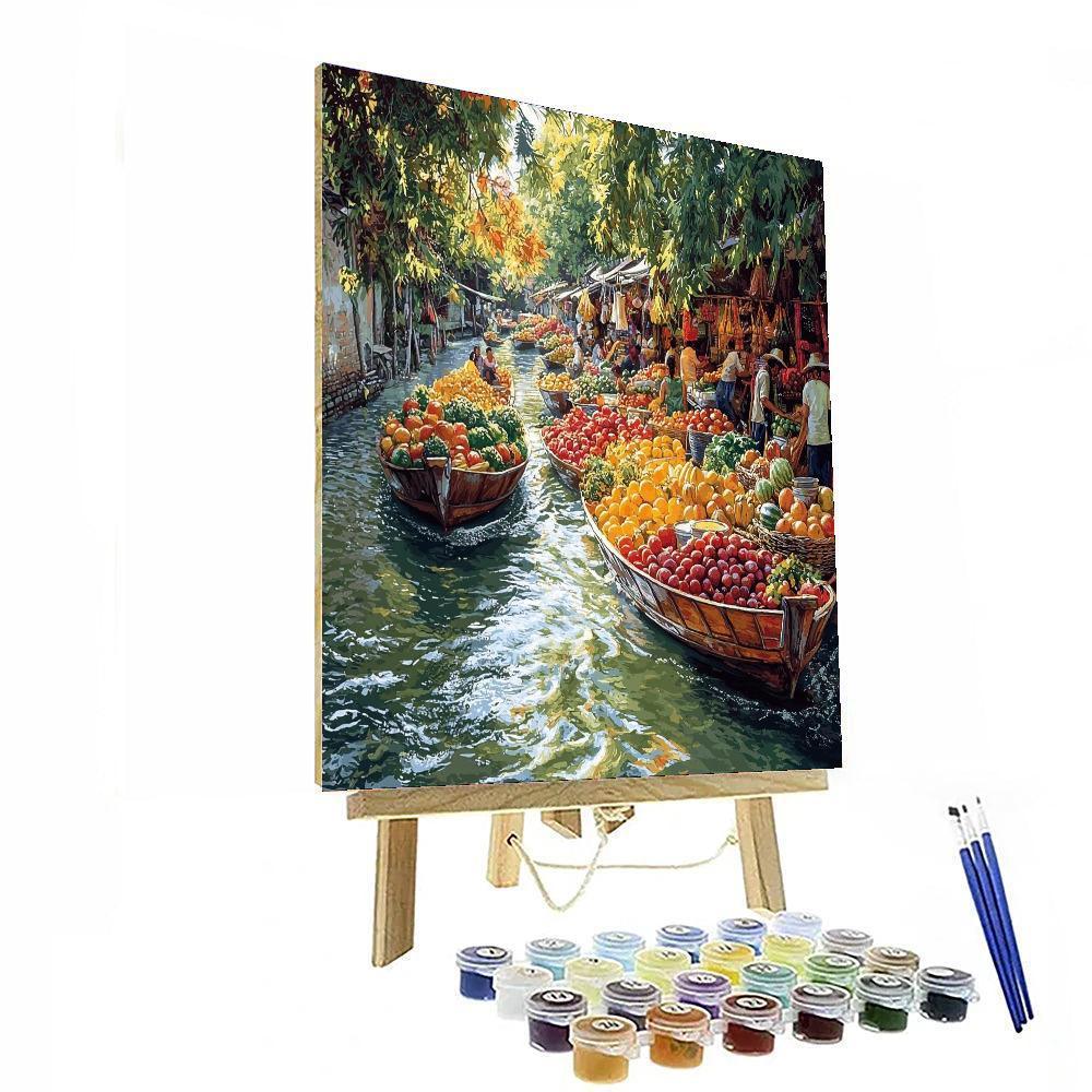The Floating Markets - Bangkok Paint By Number
