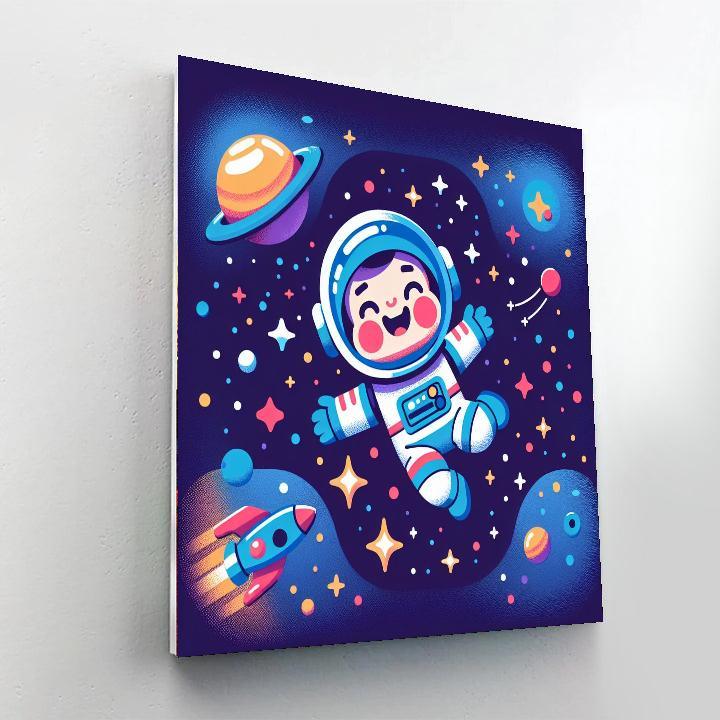 Brave Astronaut Painting By Numbers Kit
