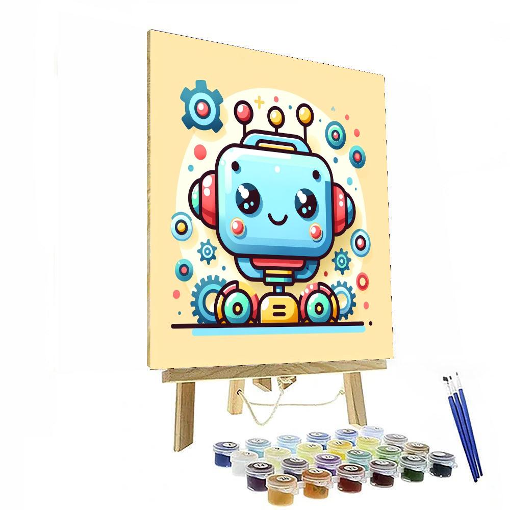 Racing Robot Paint By Numbers Art