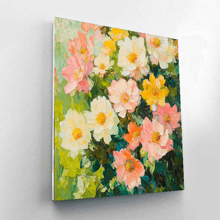 Claude Monet Inspired Dancing Flowers Of Spring  Paint By Numbers Art