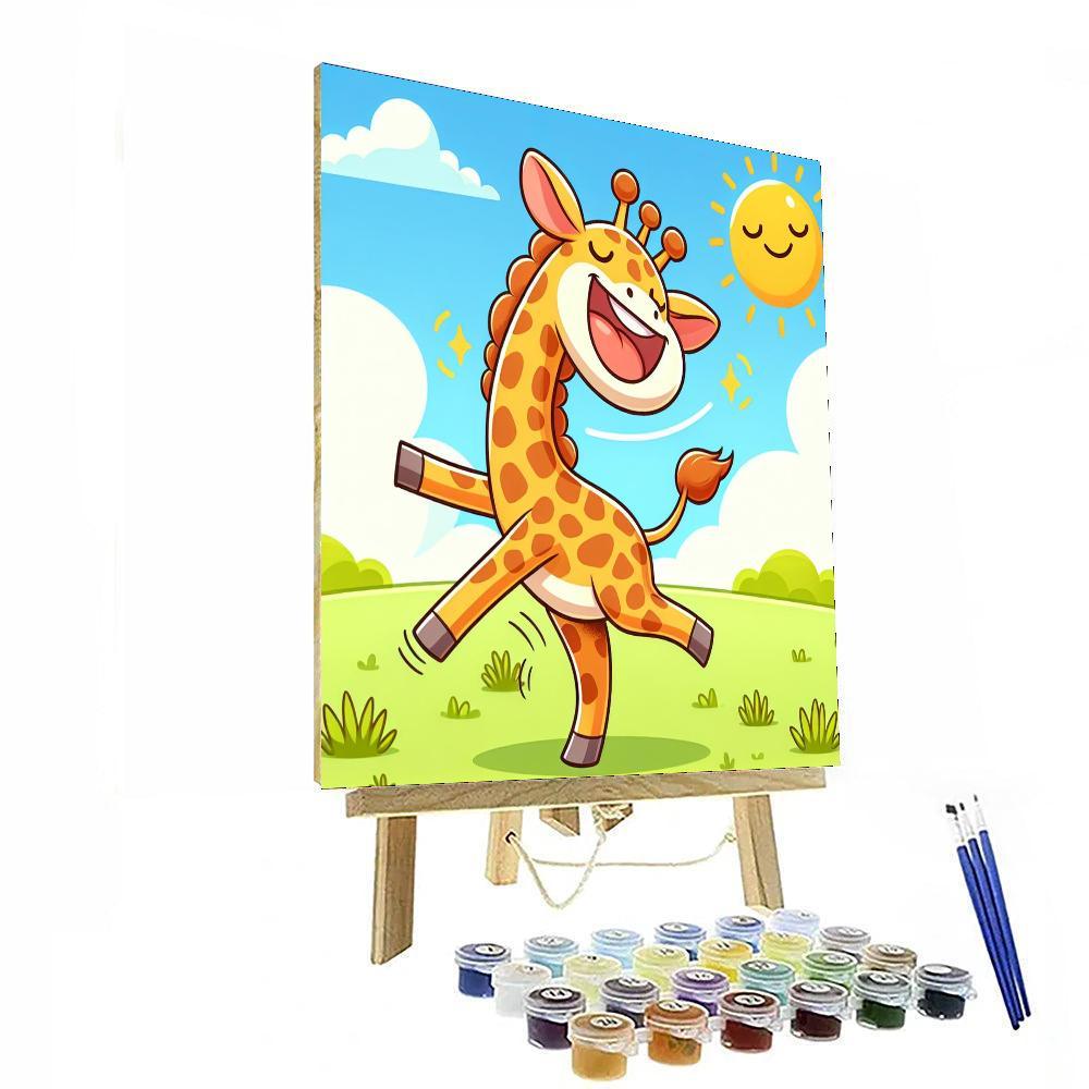 Dancing Giraffe Painting Number Kit