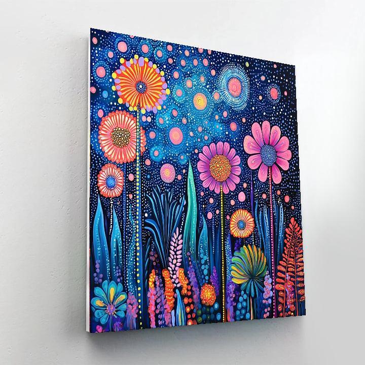 Kusama Inspired Cosmic Blossom  DIY Paint By Numbers