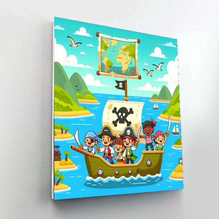 Adventure Pirates Quest Painting By Numbers Kit