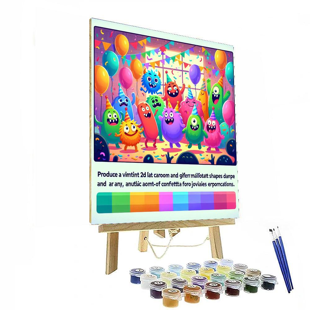 Jolly Monster Party Paint By Numbers