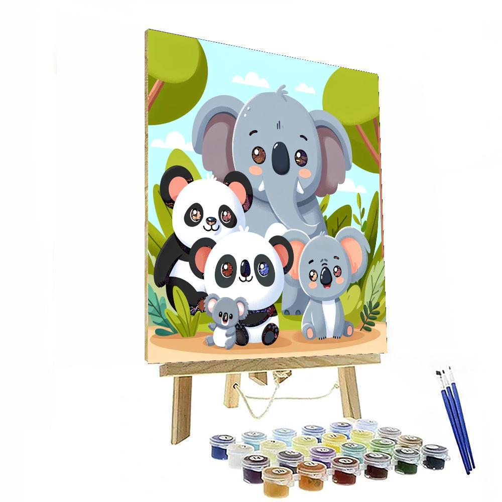 Cuddly Wildlife Paint By Numbers