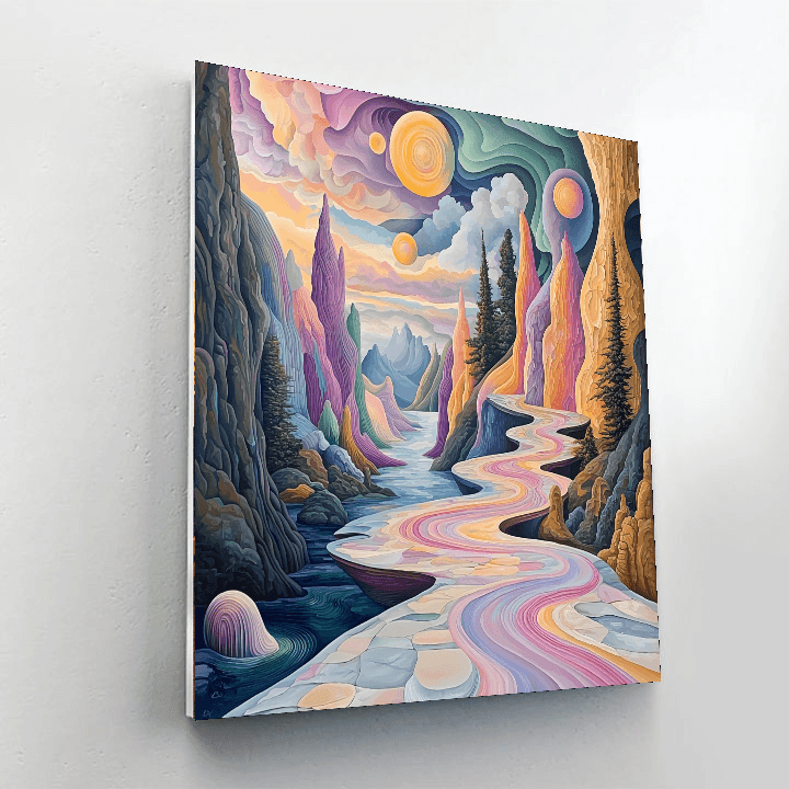 Salvador Dali Inspired Time And Space  Paint By Numbers Kits