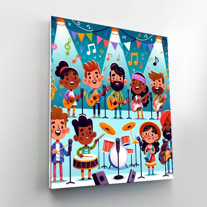 Funky Music Band Paint By Number