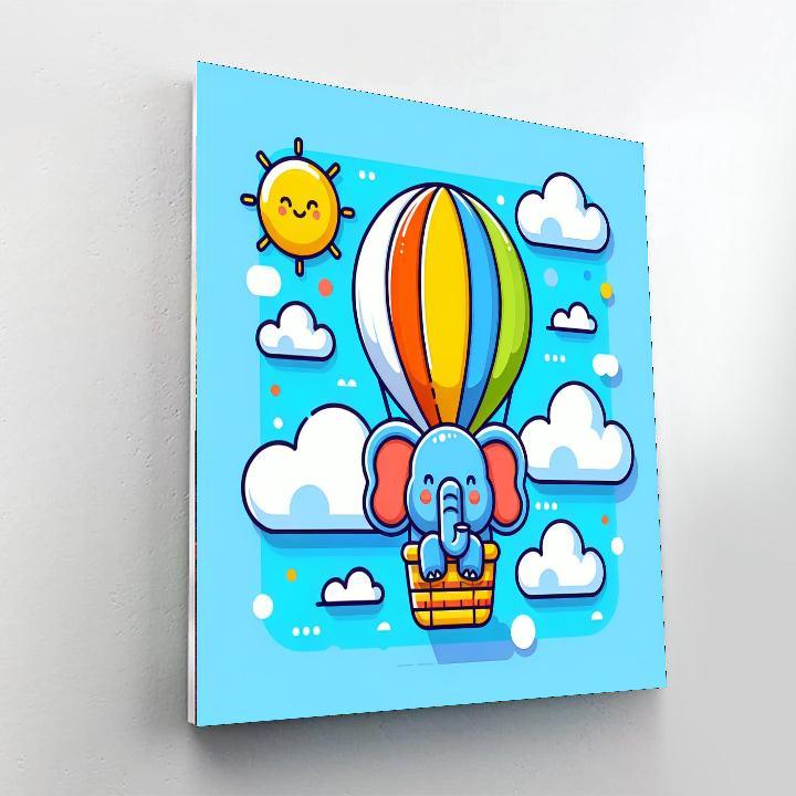 Bright Balloon Journey Painting Number Kit