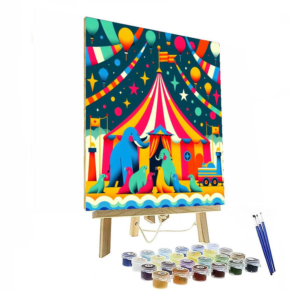 Animal Circus Spectacle Painting Number Kit