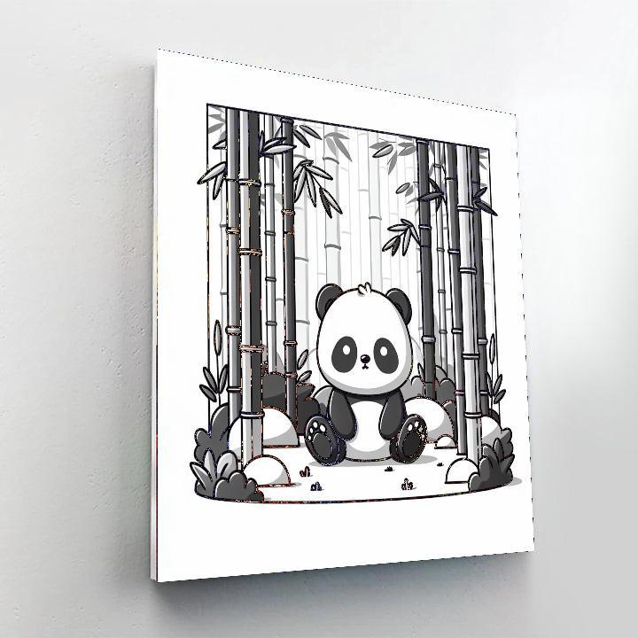 Panda's Bamboo Retreat Paint By Color