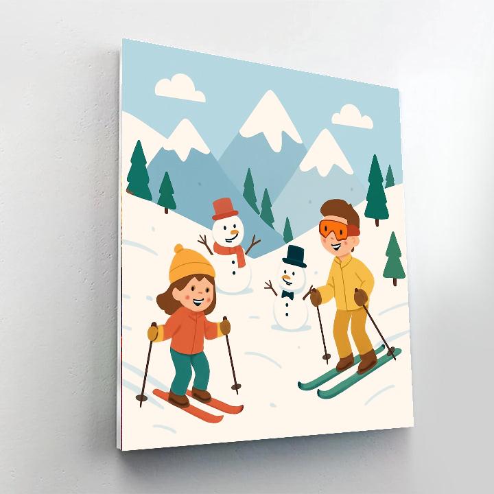 Snowy Alpine Adventure Paint By Numbers Kits