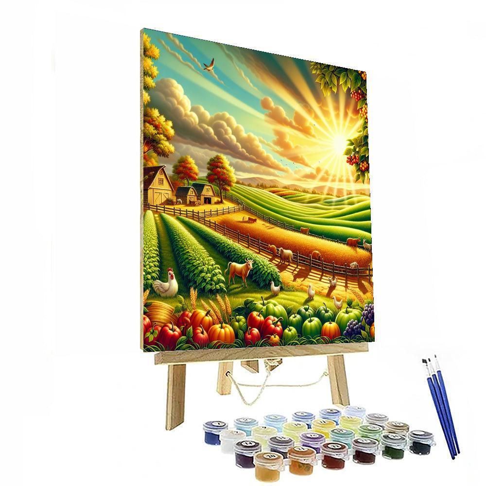 Bright Farm Harvest Numbered Painting Kits