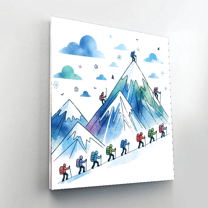 Mighty Mountain Climbers Paint By Color