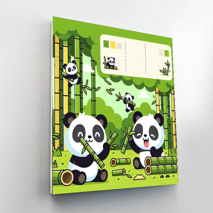 Cuddly Panda Sanctuary Paint By Number