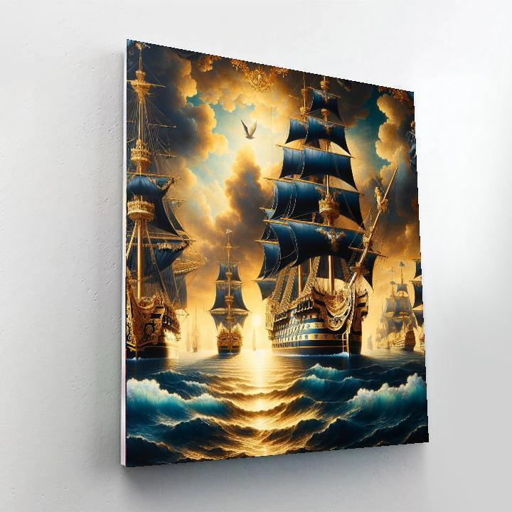 Historical Naval Grandeur Paint By Number