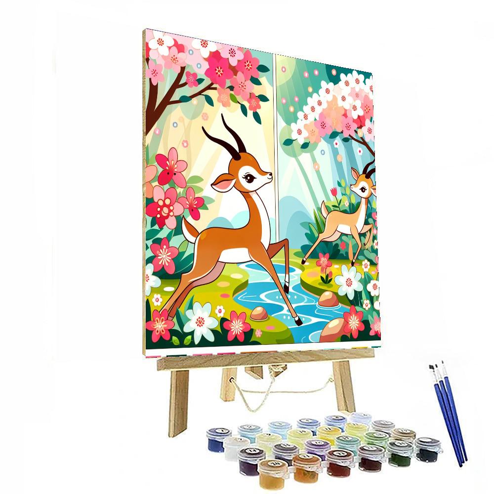 Garden Gazelle Gala Numbered Painting Kits