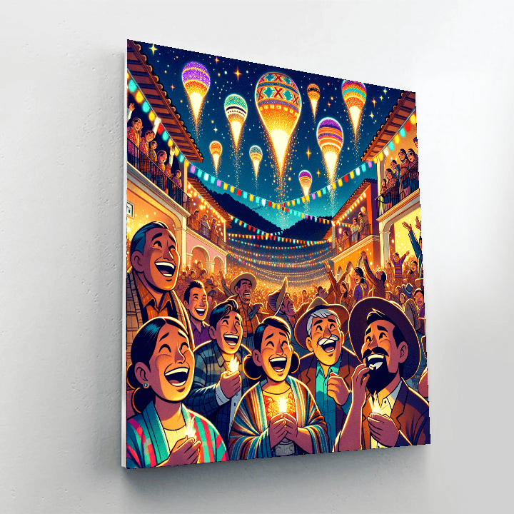 Balón Del Fuego - Guatemala Paint By Color